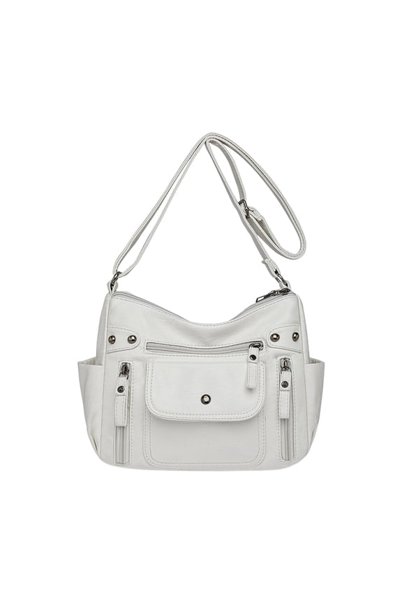 Fashion Large Crossbody Bag for Women Shoulder Bag Soft PU Leather Handbag Purses Multi Pocket Hobo Tote Bag