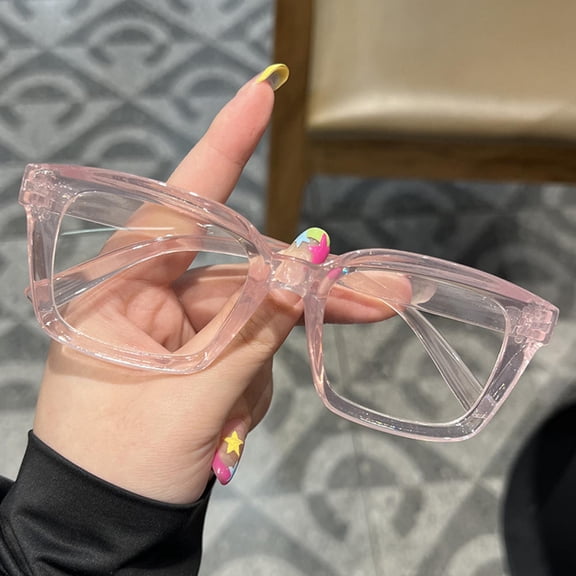 Fashion Large Frame Square Sunglasses for Women Anti-Blue Light Glasses