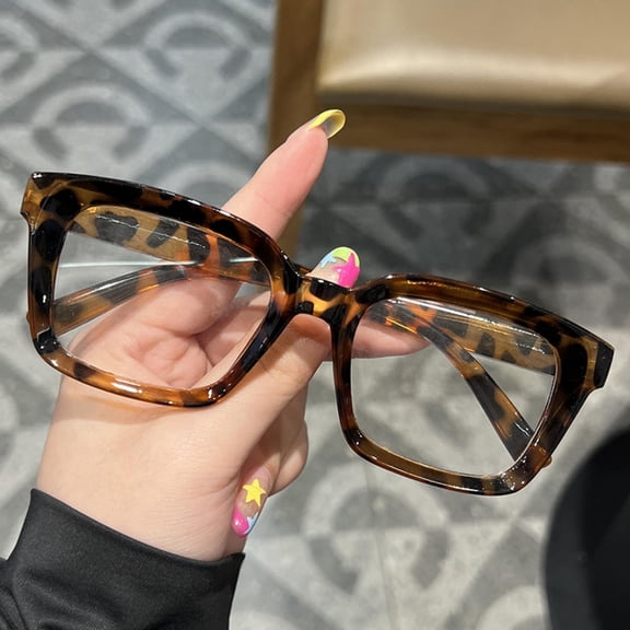 Fashion Large Frame Square Sunglasses for Women Anti-Blue Light Glasses
