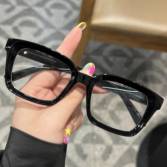 Fashion Large Frame Square Sunglasses for Women Anti-Blue Light Glasses