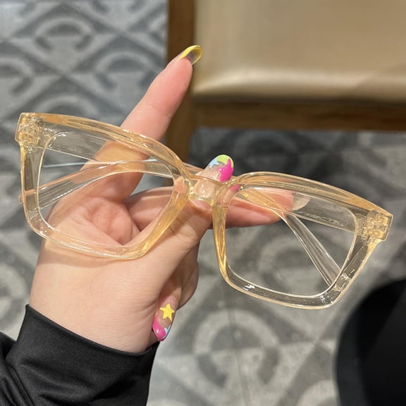 Fashion Large Frame Square Sunglasses for Women Anti-Blue Light Glasses