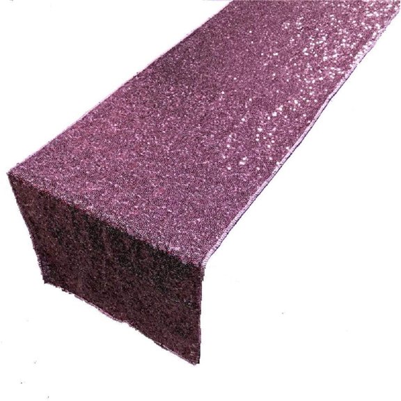 Fashion Latitude Sequin Sparkling Glitz Table Runner (Pink 12" x 108", 20)