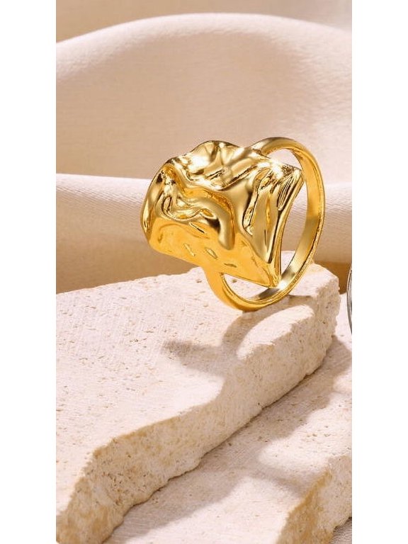 Fashion Lava Ring: Electroplated Alloy Unisex Ring in European and American Style for Men and Women