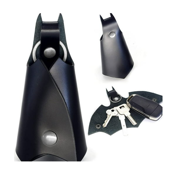 Fashion Leather Bat - Shaped Keychain for Men & Women, Car Key Fob Case Cover, Key Ring Bracket, Stylish PU Leather Key Holder