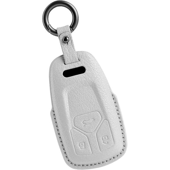 Fashion Leather Key Fob Cover Fit for Audi Q5 2018 A4 Q7 TT A3 A6 SQ5 R8 S5 A5 2020 Protector Accessories Keyless Smart Key Case Shell with Keyring