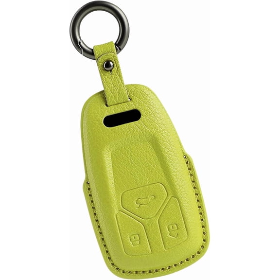 Fashion Leather Key Fob Cover Fit for Audi Q5 2018 A4 Q7 TT A3 A6 SQ5 R8 S5 A5 2020 Protector Accessories Keyless Smart Key Case Shell with Keyring