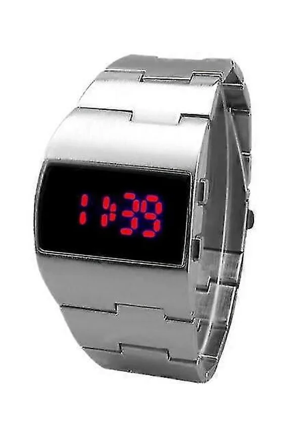 Fashion Led Digital Watch Men Nilitary Sports Watches Black Stainless Steel Big Wrist Multifunction Electronic Wristwatches Men