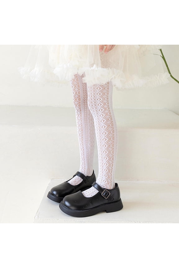 Fashion Leggings for Girls Pattern Tights Hollowout Stockings Kids Pantyhose for Spring Dresses