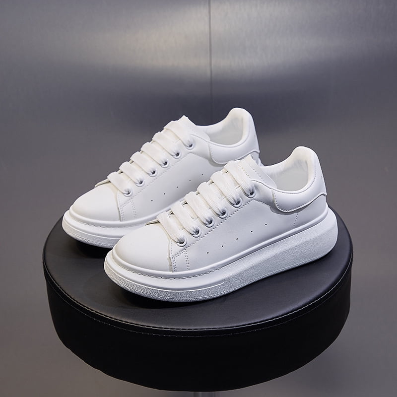 Mens white platform sneakers online