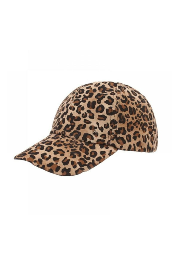 Fashion Leopard Baseball Cap For Women Winter Warm Retro Cotton Peaked Cap Temperament Personality Outdoor Supplies