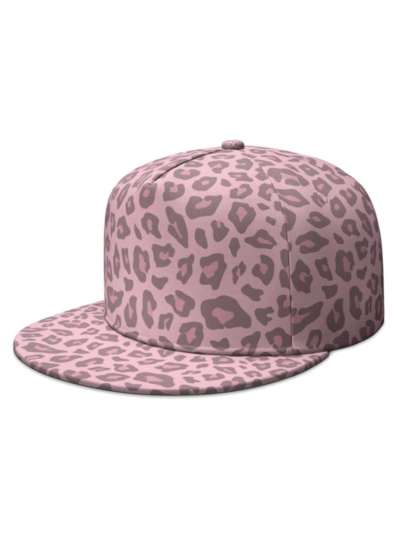 Fashion Leopard Glitter Design Adjustable Hat - Unisex Hip Hop Style Baseball Cap for Teens