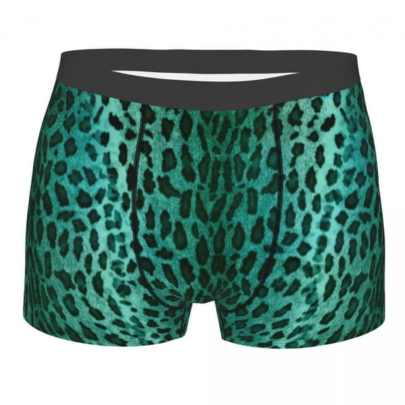 Fashion Leopard Print Boxers Shorts Panties Sexy Male Underpants Stretch Briefs Underwear