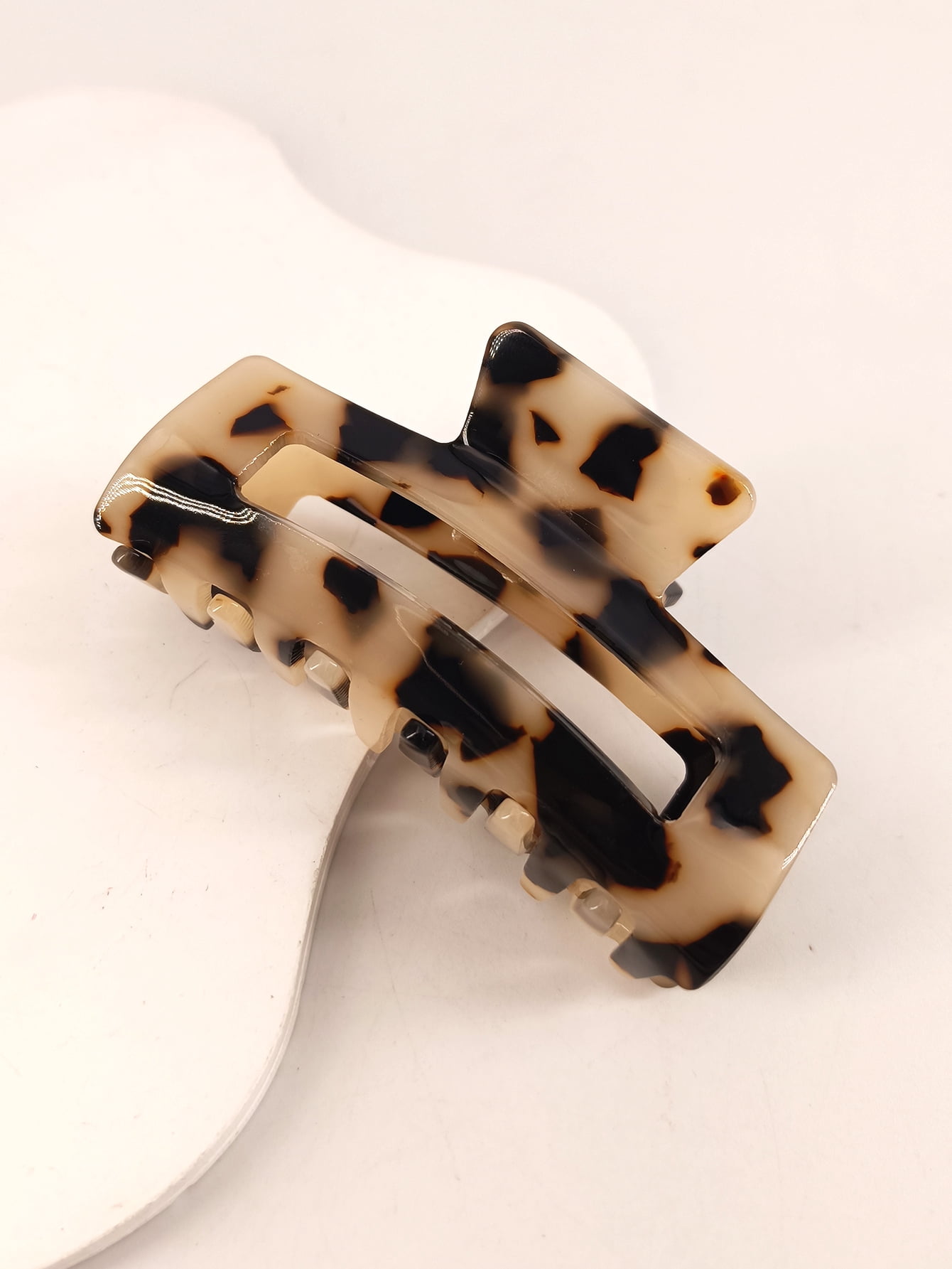 Fashion Leopard Print Hair Claws Geometric Hair Clamp Grab Styling Clips for Women Girls Hairpin Hair Accessories