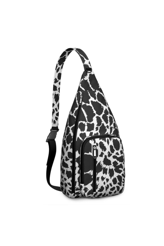Fashion Leopard Sling Backpack - Runway-Inspired Print, Lightweight Durable Shoulder Bag