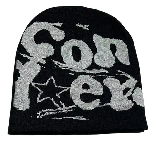 Fashion Letter Beanie Hat for Women Men Comfortable Knit Hat PullOver Cap Girls Y2K Skull Cap Sport Hat Adult Headdress