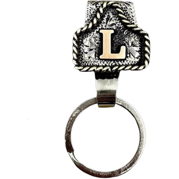 Fashion Letter Design Holder Keychain Secure Belt Keyring Clip Design Metal Decoration For Men Everyday Use