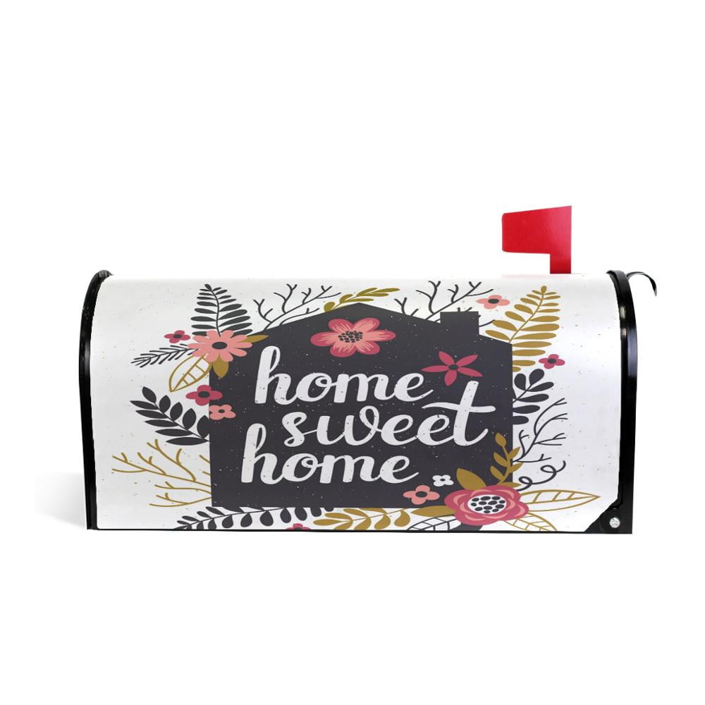 Fashion Letter Sweet Home Printed Mailbox Cover Wrap Waterproof Sun ...