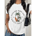thumbnail image 1 of Fashion Letter Tee Top Made from cotton for ultimate softness and breathability Soft Cotton Colors White Sizes S-5XL, 1 of 5