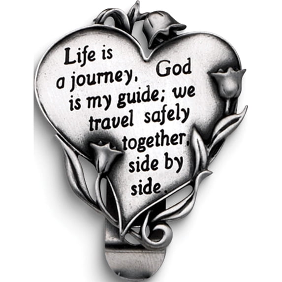 Fashion Life Is A Journey Heart Visor Clip Made In El Salvador gm17369