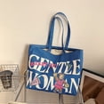 thumbnail image 1 of Fashion Lightweight Colorful Large Capacity Handbag Women Tote Bag Casual Shoulder Bag Cartoon Print DARK BLUE, 1 of 1