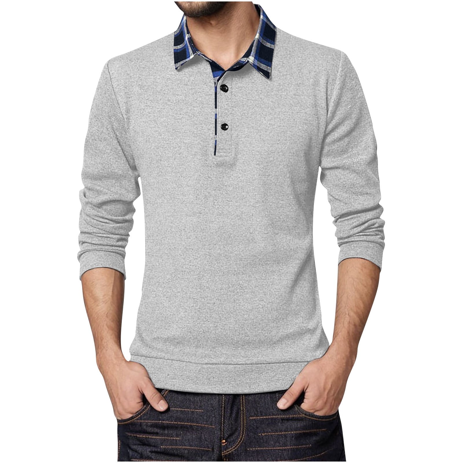 Clearance Under 10$! New Fashion Mens Tops 2024 Plus Size Long