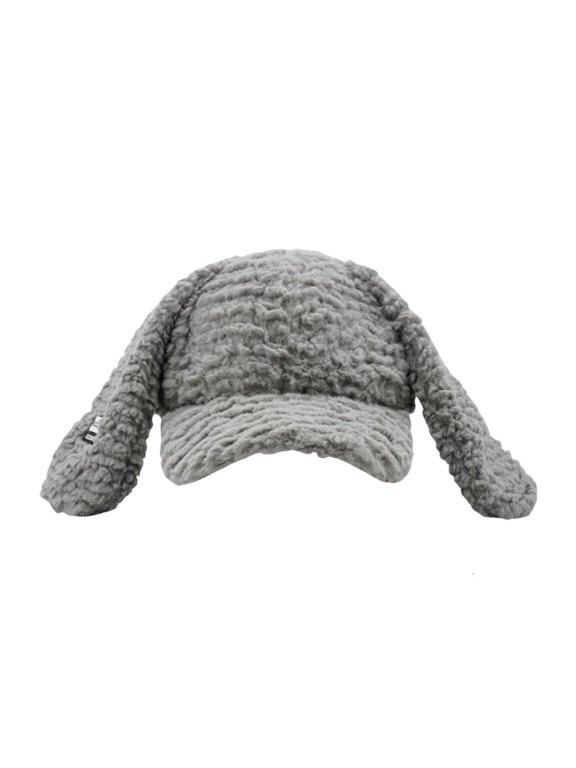Fashion Lop Ear Hat for Women Plush Rabbits Ears Baseball Hat Costume Hat Outdoor Hiking Hat Windproof Headwear