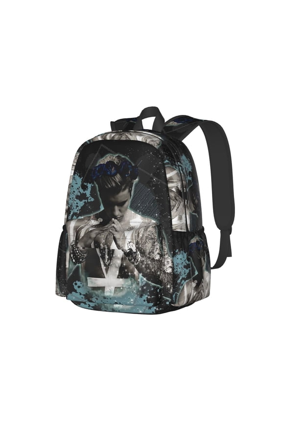 Fashion Love Justin Music Bieber Backpack High Quality Lightweight Large Capacity Bookbag Schoolbag Daypack Backpacks Shoulder Bag