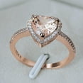 thumbnail image 1 of Fashion Lovely Heart-Shaped Artificial Diamond Micro-Set Ring, 1 of 2