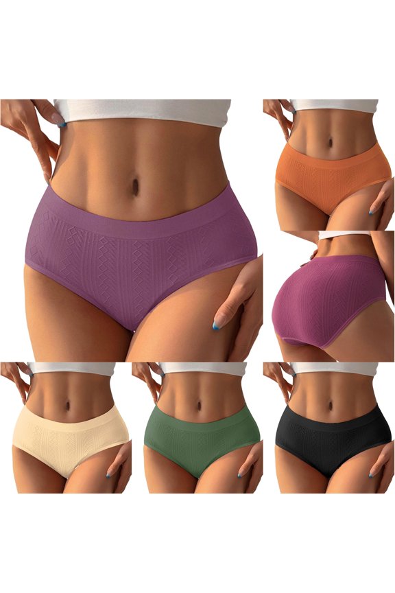 Fashion Low Waist Underwear Color Striped Briefs Underwear Panties V Back Lace Panties Leak Proof Underwear for Women High Women Underwear Lace Panties Pack for Women Panties for Women Thong
