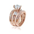 thumbnail image 1 of Fashion Luxury Sterling Silver Crystal Zircon Three-Piece Ring Set Female Party Engagement Wedding Jewelry, 1 of 1