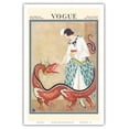 thumbnail image 1 of Fashion Magazine - February 1923 - Woman Feeding a Chinese Dragon - Vintage Magazine Cover by George Wolfe Plank c.1923 - Master Art Print (Unframed) 12in x 18in, 1 of 4