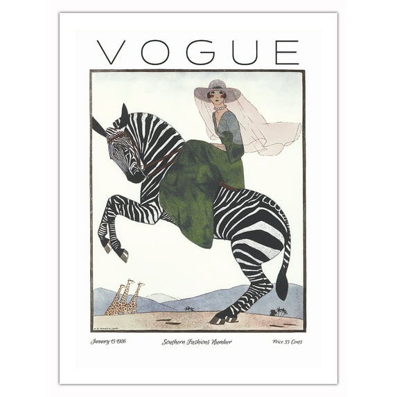 Fashion Magazine January 15 1926 Zebra and Model Vintage Magazine Fashion Magazine January 15 1926 Zebra and Model Vintage Magazine