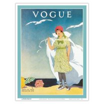 Fashion Magazine - July 15 1912 - Beach Fashions - Vintage Magazine Cover by Helen Dryden - Master Art Print (Unframed) 9in x 12in