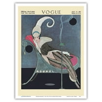 Fashion Magazine - July 15th 1914 - Special Features for the Hostess - Vintage Magazine Cover by George Wolfe Plank - Master Art Print (Unframed) 9in x 12in