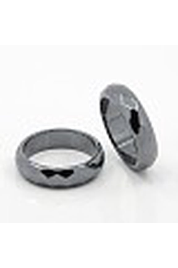 Fashion Magnetic Hematite Wide Band Rings