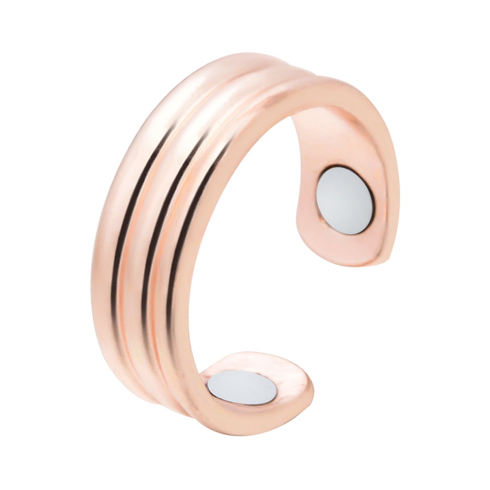 1 Pure Solid Copper Magnetic Ring Adjustable Healing Arthritis