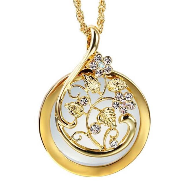 Fashion Magnifying Glass Necklace Clavicle Necklace Magnifier, Gold