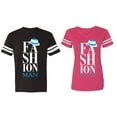 thumbnail image 1 of Fashion Man Woman Matching Couple Cotton Jerseys (Men Black / Women Pink) (Men XXL / Women XXL), 1 of 3
