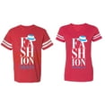 thumbnail image 1 of Fashion Man Woman Matching Couple Cotton Jerseys (Men Red / Women Red) (Men XXL / Women L), 1 of 3