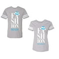 thumbnail image 1 of Fashion Man Woman Unisex Couple Matching Cotton Jersey style T-Shirt Contrasting stripes on sleeves (Men Heather / Women Heather) (Men L / Women S), 1 of 3