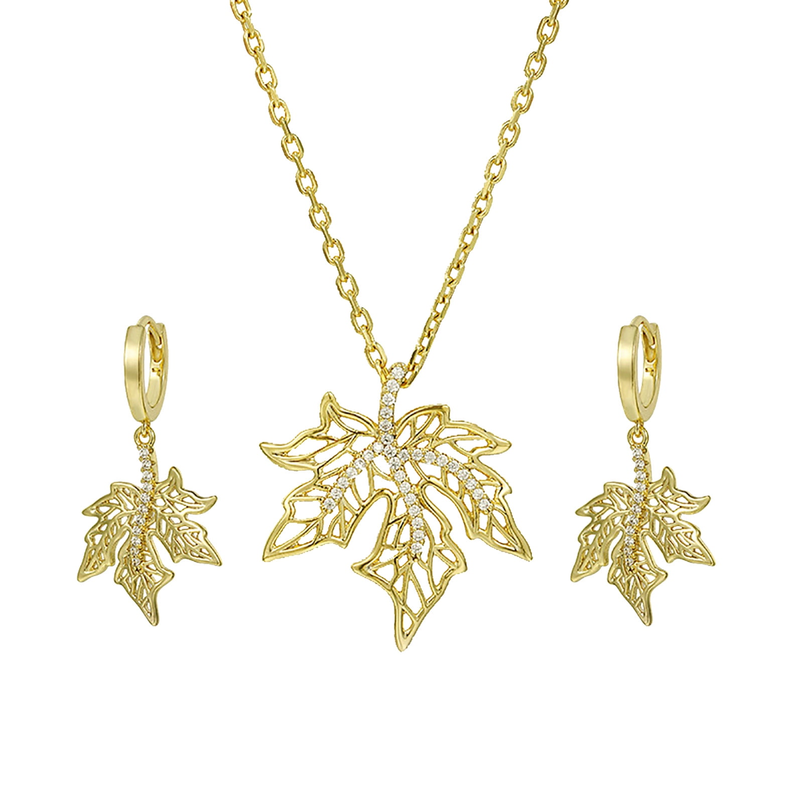 Enchanted Leaves - Large Fallen Copper Maple Leaf Necklace