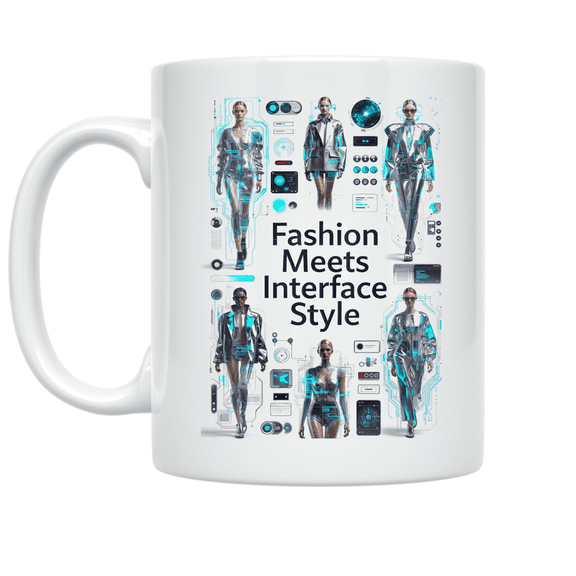 Fashion Meets Interface Style - Tech-Savvy Fashion Enthusiast - 11 oz Ceramic Coffee Mug