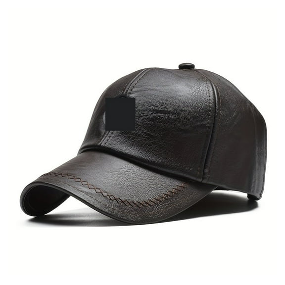 Fashion Men Baseball Cap Autumn Winter Warm Leather Cap Hip Hop Hat Outdoor Sports Casual Caps Dad Hats Adjustable ,Lightweight Cozy Enough