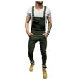 thumbnail image 1 of Fashion Men Bib Overalls Jumpsuits Pants Trousers Male Solid Casual Long Pants Clothing, 1 of 5
