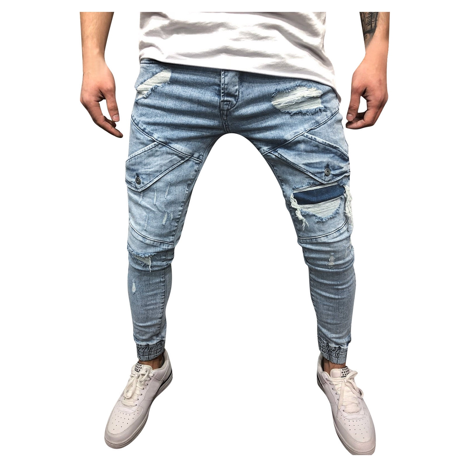 Fashion Men Jeans Comfortable For Men Y2k Baggy Ripped -