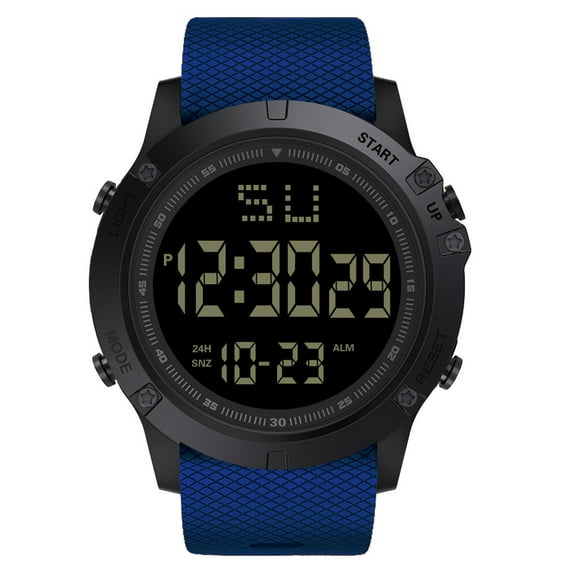 Fashion Men LED Digital Date Military Sport Rubber Quartz Watch Alarm Waterproof