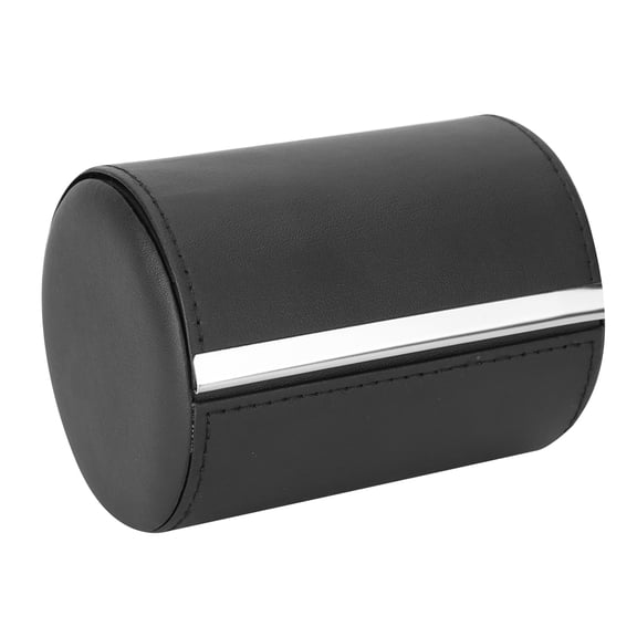 Fashion Men PU Leather Portable Round Shape Necktie Neck Tie Storage Case Box Gift