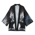 thumbnail image 1 of Fashion Men'S Kimono Cardigan Oversize Shirts Popular Pattern Printed Shirt Taoist Gown Top, 1 of 9