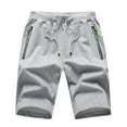 thumbnail image 1 of Fashion Men Summer Home Five Point Shorts - Soft Breathable Fabric Leisure Sport Summer Pants, Simple Style Mens Shorts For Home Relaxing Light Exercise & Daily Travel Outings Now, 1 of 3
