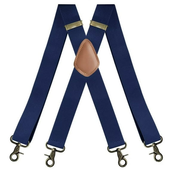 Fashion Men Suspenders with Hook Heavy Duty 1.4 Inch Adjustable Elastic Straps X-Back Mens Suspenders